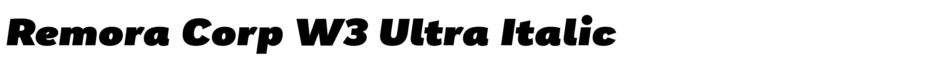Remora Corp W3 Ultra Italic